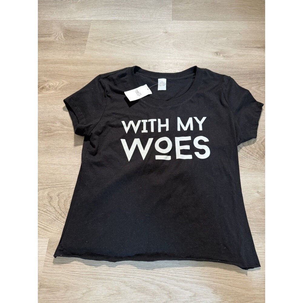 Rue21 Graphic Tee With My Woes Black Short Sleeve XL Cotton